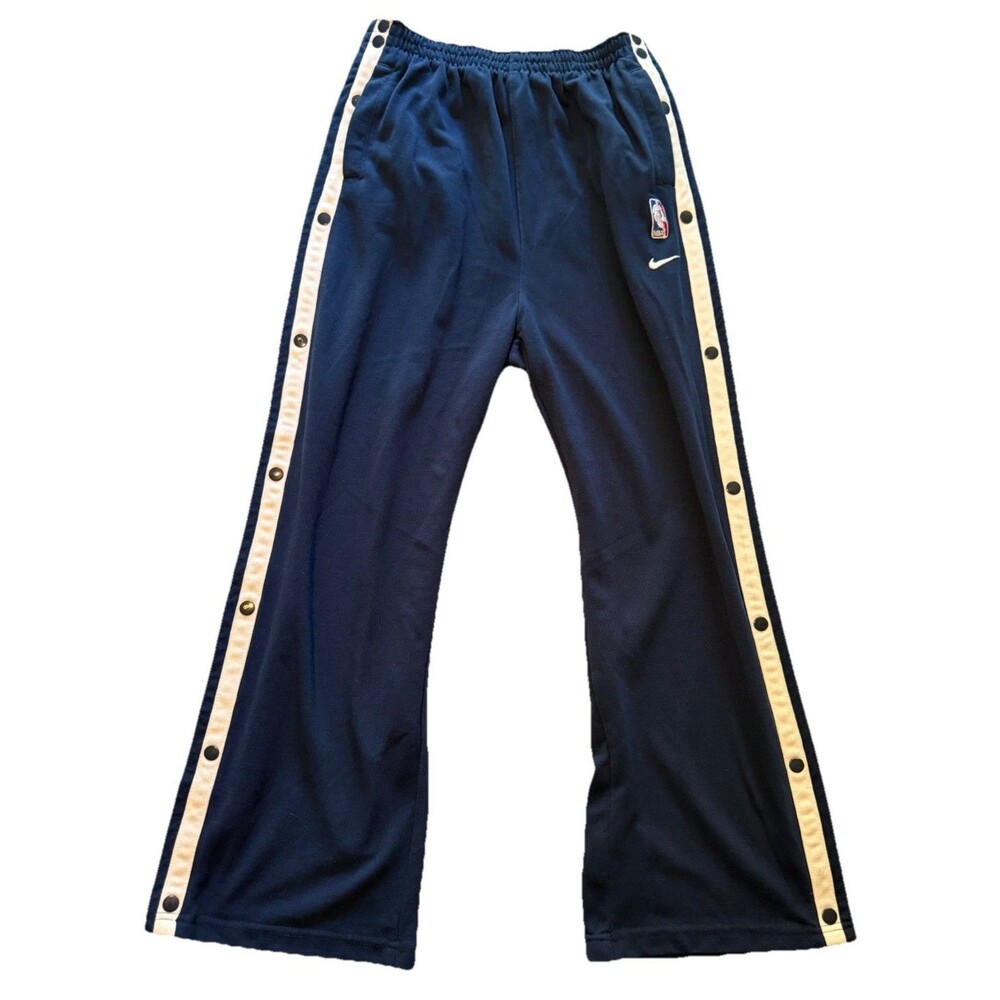 Nike NBA Team Tear Away Pants Youth XL Navy Blue Snap Button Vintage